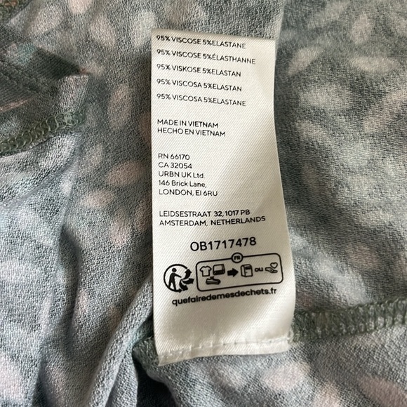 🆕 Free People Shayla Wrap Midi Dress Mint Combo Color Size Small - Picture 11 of 12